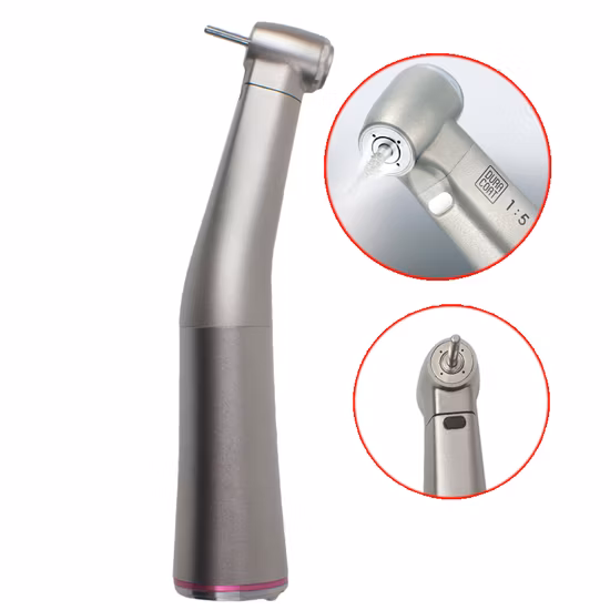 Titanium Material 1: 4.2 Increasing Inner Push Button Dental Fiber Optic Contra Angle